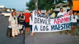 Preocupados por los hechos registrados en Oaxaca, México, la comunidad se manifiesta en Denver y pide la renuncia del Presidente Enrique Peña Nieto. (Fotos: Cortesía para La Prensa de Colorado)