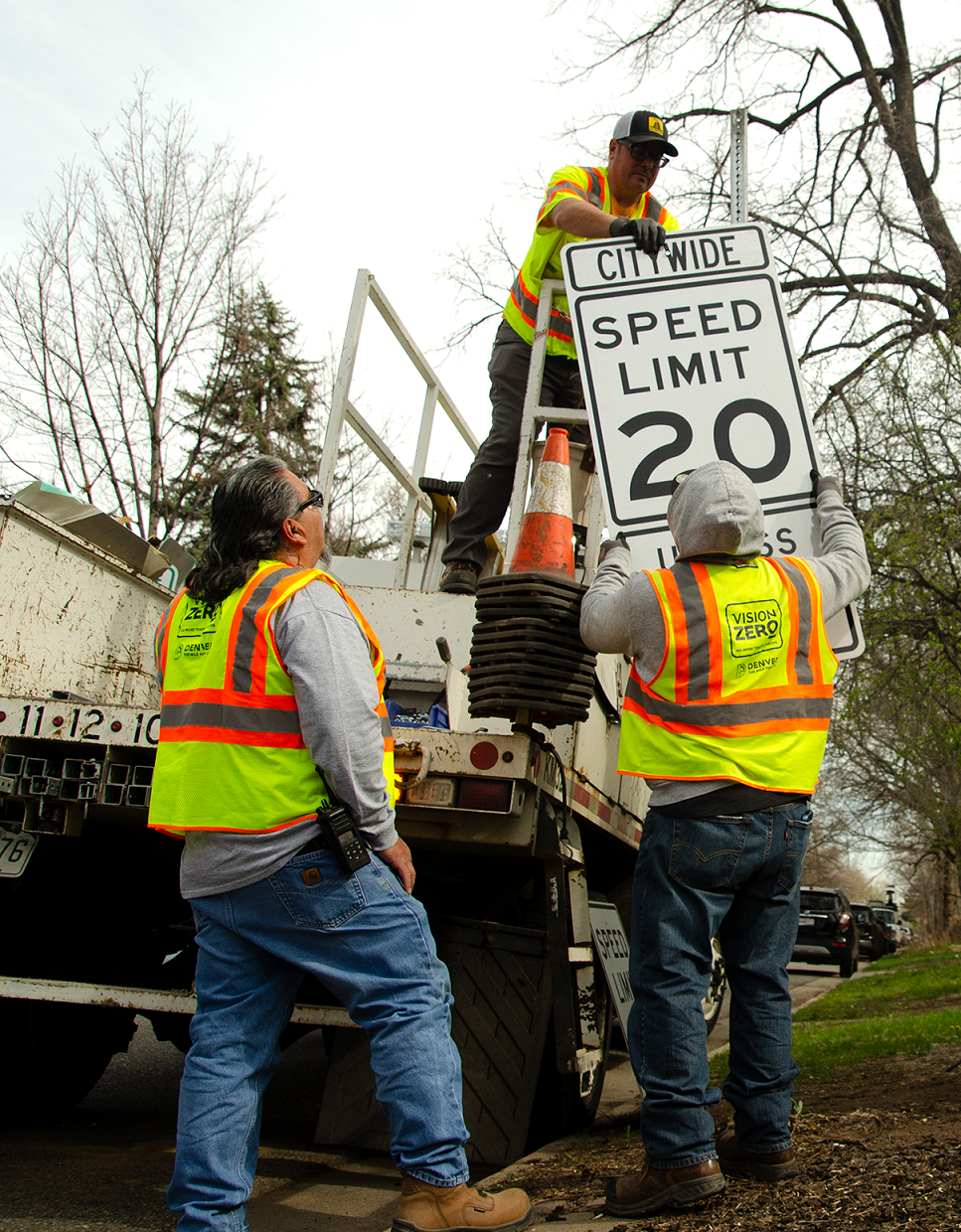 Miles de nuevas señales de límite de velocidad se instalarán en toda la ciudad de Denver